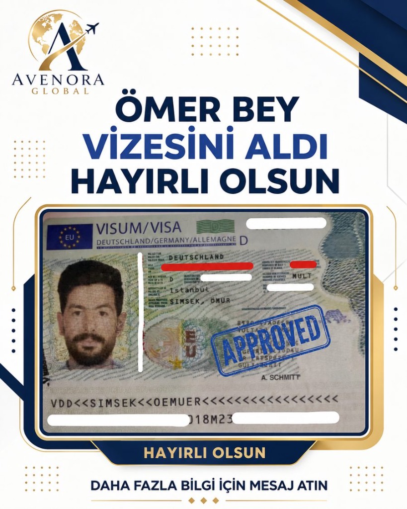 Onaylanan vize örneği - Ömer Bey